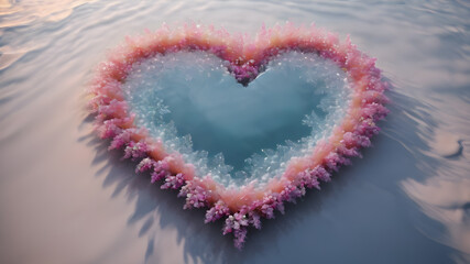 Heart shape for Love concept, Valentine's Day concepts. love symbol, concept for Valentine's Day, wedding etc. Heart elements for love concept design. AI generated image