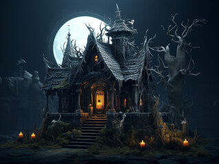 3D haunted house