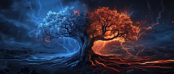 A supernatural scene features a massive