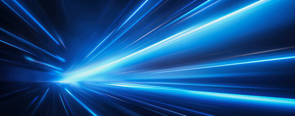 illustration of a blue abstract shiny neon background with white lines