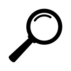 Magnifying glass icon, magnifier or loupe sign. Web search icon.