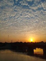 Fototapeta premium sunset in the city