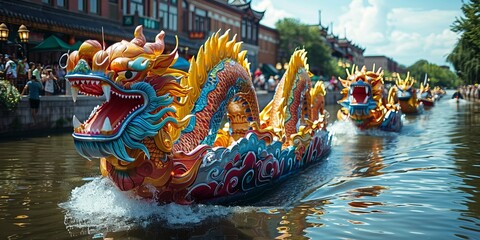 Community parade with colorful floats for National Parade Day, August 10th, festive atmosphere, cheering crowds, cultural diversity