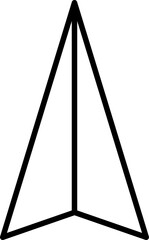 Simple arrow icon. Paper plane symbol 