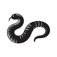 Worm silhouette vector illustration