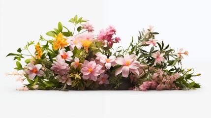 Fototapeta premium imagine bush of flowers isolated on transparent background