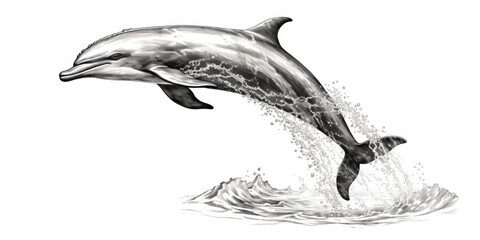 Fototapeta premium Dolphin jumping out of water