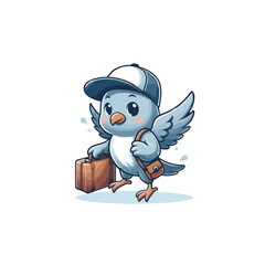 Silhouette of a pigeon