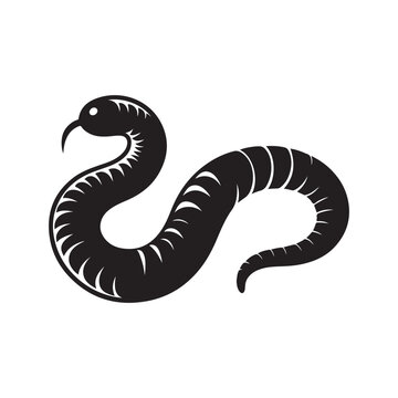 recommend clip art: Worm silhouette vector illustration