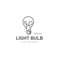 Light bulb creative lamp logo icon and business design bulb digital technology smart idea template