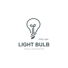 Light bulb creative lamp logo icon and business design bulb digital technology smart idea template