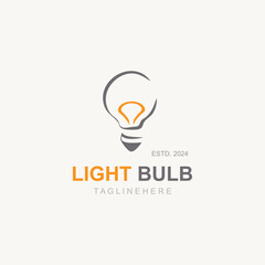 Light bulb creative lamp logo icon and business design bulb digital technology smart idea template