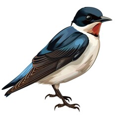 Fototapeta premium Swallow Classic fashion cartoon isolated whitebackground