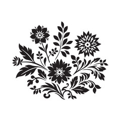 Flower silhouette vector style. © sanower