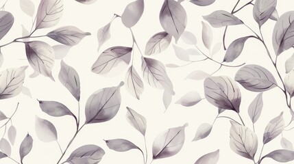 Elegant Monochrome Leaf Patterns for Serene Backgrounds