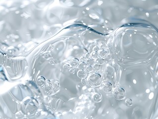 A close-up shot of a bowl of water with visible bubbles