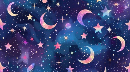 Cosmic Night Sky Pattern