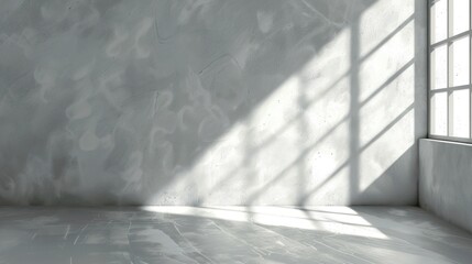 Minimalist Room with Light Streaming Through a Window