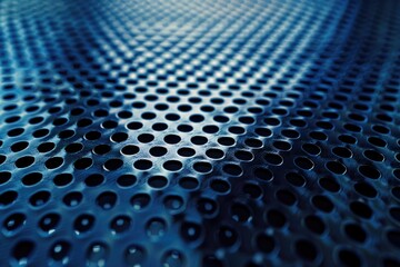 A close-up shot of a metal surface featuring several holes