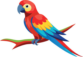 Fototapeta premium Colorful parrot perched on a branch