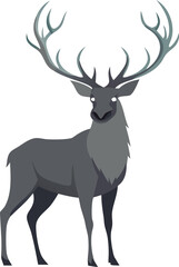 Fototapeta premium Silhouette of a deer in forest