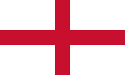 Obraz premium Red and white flag with cross of England. Illustration made July 11th, 2024, Zurich, Switzerland.
