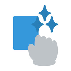 clean icon color or logo illustration flat color blue style