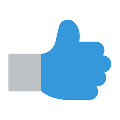 Obraz premium like icon color or logo illustration flat color blue style