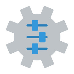 option icon color or logo illustration flat color blue style