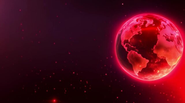A fractured glass globe emitting luminous digital sparks. Concept Abstract Art, Fractured Glass, Digital Sparks, Luminous Effect