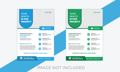  Creative and modern medical flyer template design