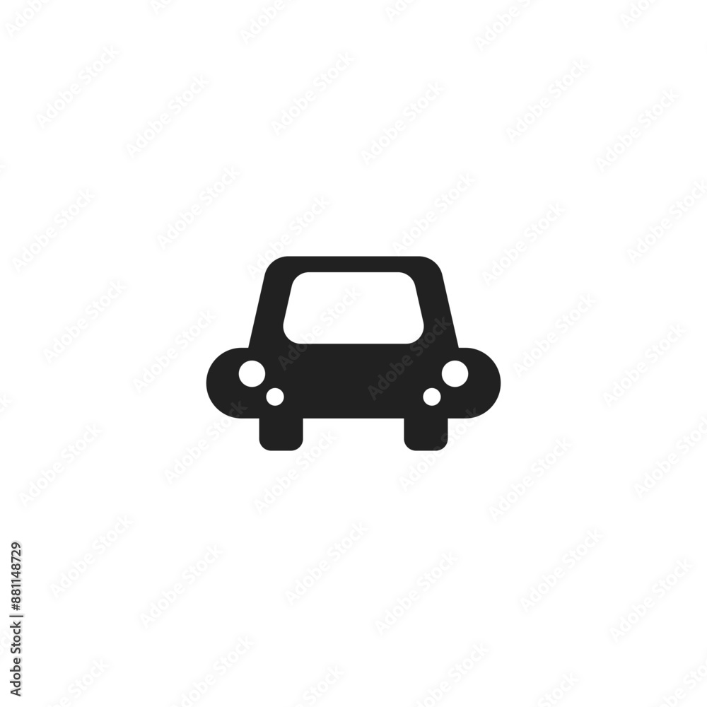 Wall mural black car vector icon. vehicle on a white background vector. passenger car vector. simple car icon. 