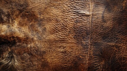 Brown leather texture background with vintage natural cow skin backdrop