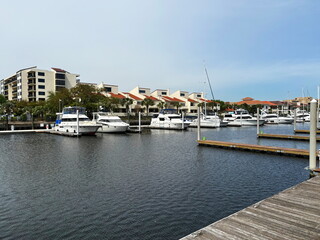 Fototapeta premium Downtown Palafox Pier in Pensacola, Florida