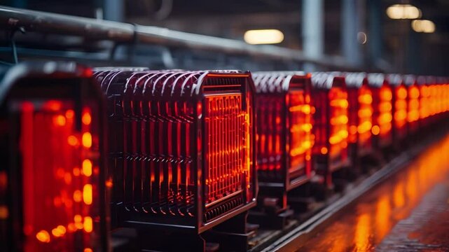 Radiator Manufacturing Process: A Comprehensive Guide. Concept Industrial Machinery, Metal Fabrication, Quality Control, Assembly Line Management, Product Testing