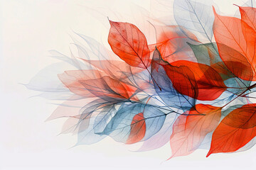 Naklejka premium Poster with colorful autumn leaves on white background, autumn poster for back to school concept or Thanksgiving card