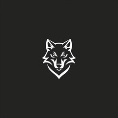 Obraz premium Minimalist wolf logo