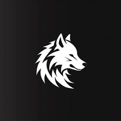 Obraz premium Minimalist wolf logo