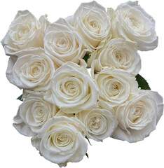 bouquet of white roses cutout png