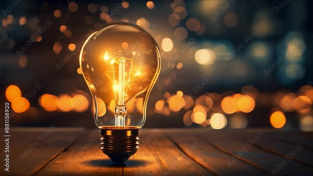 Wall mural illuminating innovation: the digital light bulb symbolizing connectivity for problem-solving. concep