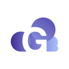 Minimal Letter G cloud logo vector template