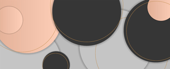 Modern abstract background. Elegant circle shape design. Gradient geometric. Suit for presentation, poster, brochure, banner, flyer, card, backdrop, cover, website. Vector