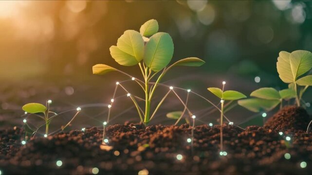 Springtime smart farm showcases natures beauty and cuttingedge agricultural technology. Concept Springtime, Smart Farm, Nature's Beauty, Agricultural Technology, Farming Innovation