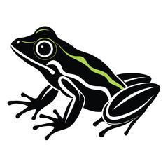 Fototapeta premium frog silhouette isolated on a white background 