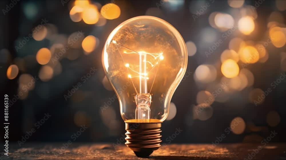 Wall mural digital light bulb symbolizing innovation and connectivity for problemsolving. concept innovation, c