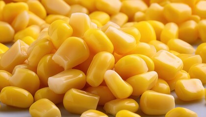 Fototapeta premium Sweet Yellow Corn Kernels Closeup Photography