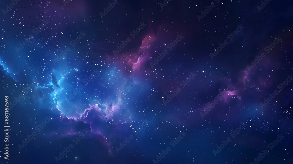 Wall mural starry sky with nebula and galaxies. galaxy background. nebula and galaxies in space. abstract cosmo
