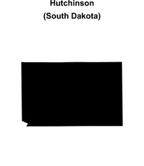 Hutchinson County (South Dakota) blank outline map