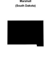 Marshall County (South Dakota) blank outline map