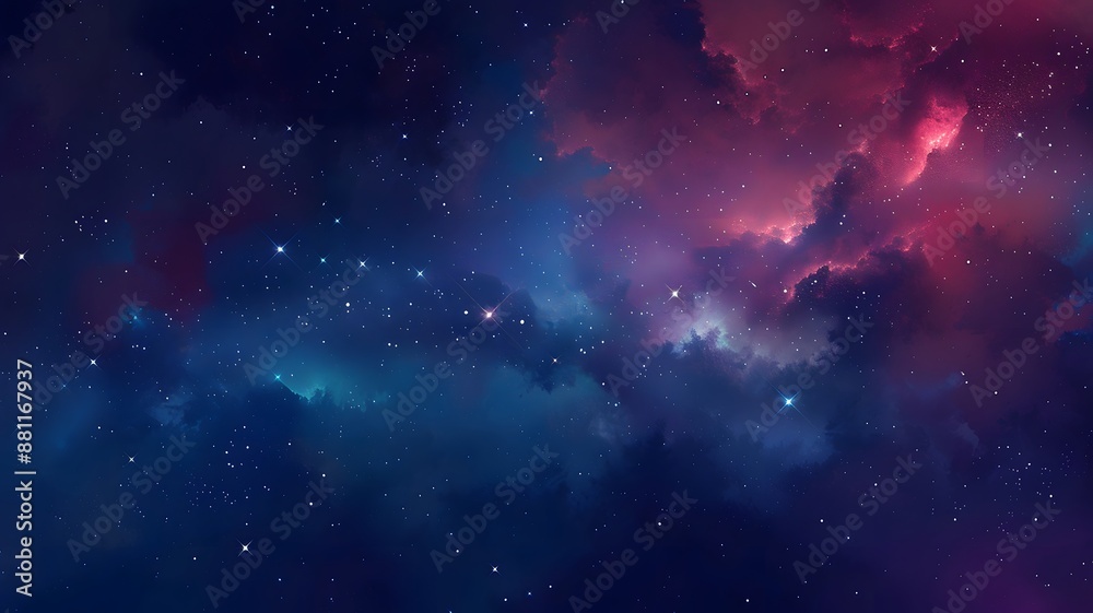 Wall mural starry nebula and galactic background. galaxy background. nebula and galaxies in space. abstract cos